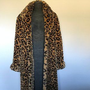 Dennis Basso Faux Leopard Coat - Small